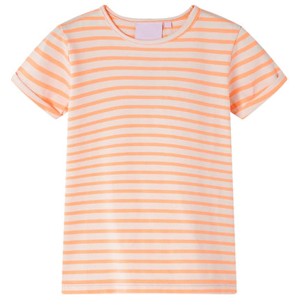 T-shirt til børn str. 128 neon-orange