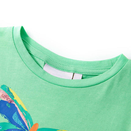 T-shirt til børn str. 104 lysegrøn