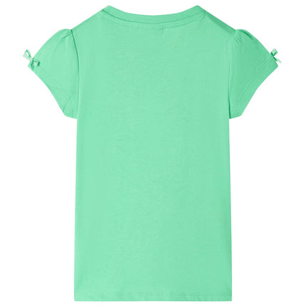 T-shirt til børn str. 116 lysegrøn