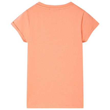 T-shirt til børn str. 140 ferskenfarvet