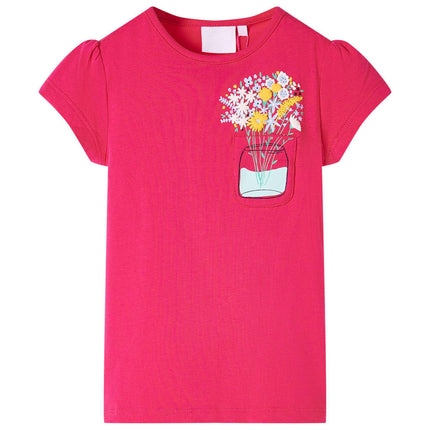 T-shirt til børn str. 116 pink