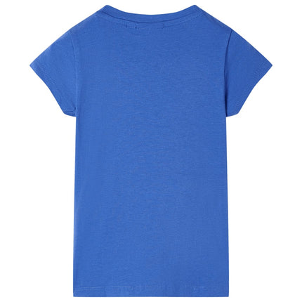 T-shirt til børn str. 104 koboltblå