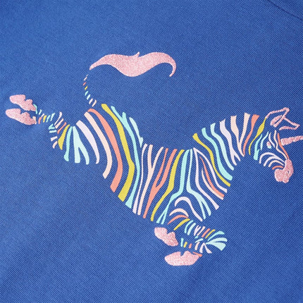 T-shirt til børn str. 116 koboltblå