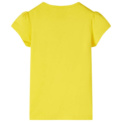 T-shirt til børn str. 116 gul