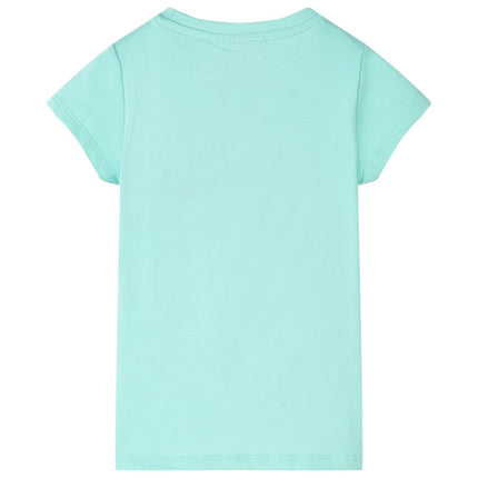 T-shirt til børn str. 140 lys mintgrøn