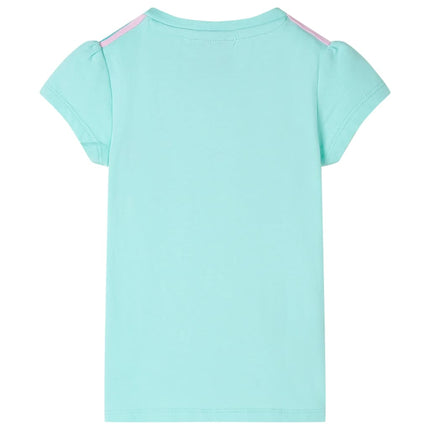 T-shirt til børn str. 140 lys mintgrøn