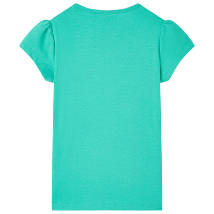 T-shirt til børn str. 116 mintgrøn