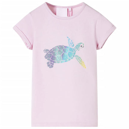 T-shirt til børn str. 116 lilla