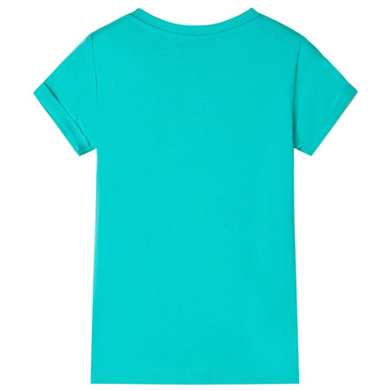 T-shirt til børn str. 116 mintgrøn