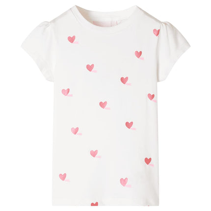 T-shirt til børn str. 104 ecrufarvet