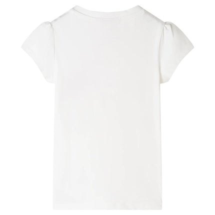 T-shirt til børn str. 104 ecrufarvet