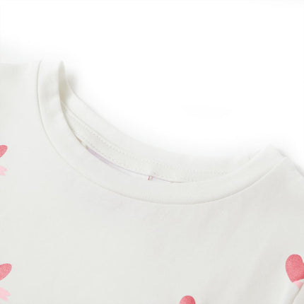 T-shirt til børn str. 104 ecrufarvet