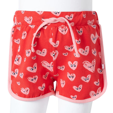 Shorts til børn str. 140 med snøre rød