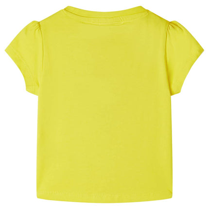 T-shirt til børn str. 140 gul