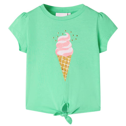 T-shirt til børn str. 104 lysegrøn