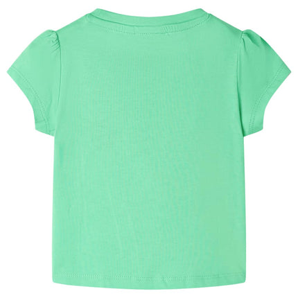 T-shirt til børn str. 104 lysegrøn
