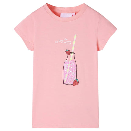T-shirt til børn str. 116 lyserød