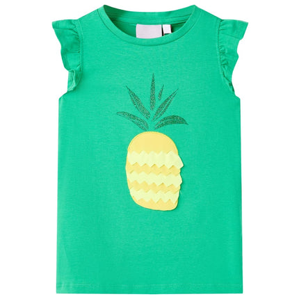 T-shirt til børn str. 116 grøn