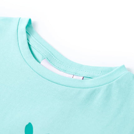 T-shirt til børn str. 140 lys mintgrøn