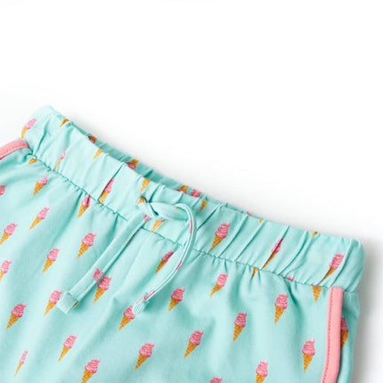Shorts til børn str. 104 med snor mintgrøn