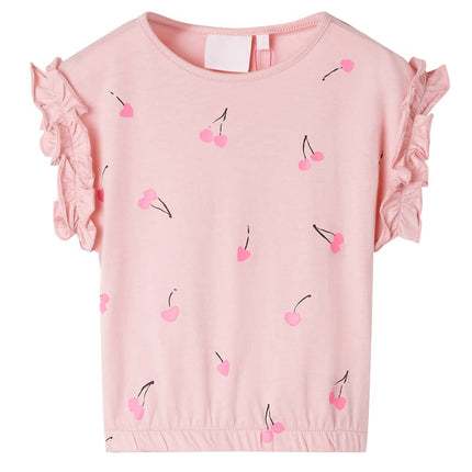 T-shirt til børn str. 116 lyserød