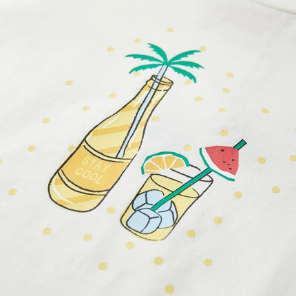 T-shirt til børn str. 116 ecrufarvet