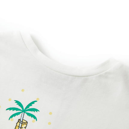 T-shirt til børn str. 128 ecrufarvet