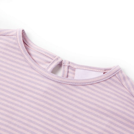 T-shirt til børn str. 116 med flæser lilla