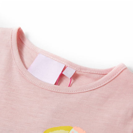 T-shirt til børn str. 116 lyserød