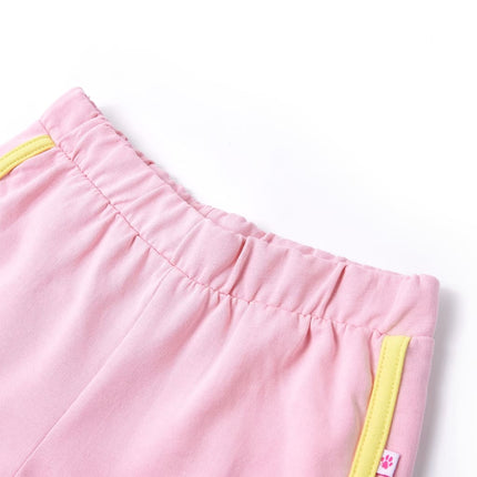Shorts til børn str. 128 med kant lyserød