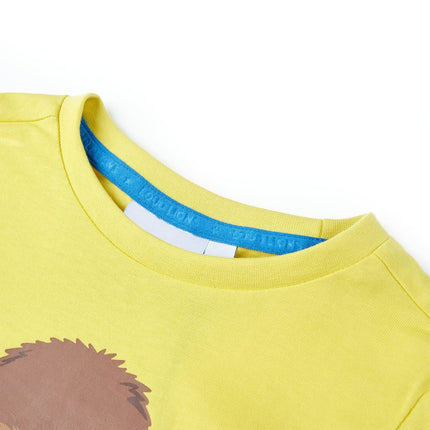 Kortærmet T-shirt til børn str. 140 gul