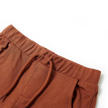 Shorts til børn str. 116 med snøre brun