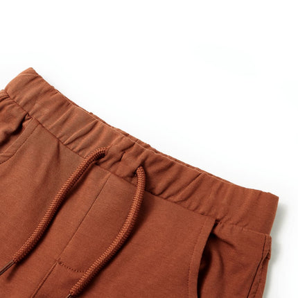 Shorts til børn str. 128 med snøre brun