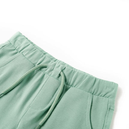 Shorts til børn str. 92 med snøre lys kakifarve