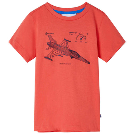 T-shirt til børn str. 128 rød