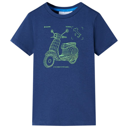 T-shirt til børn str. 104 mørkeblå