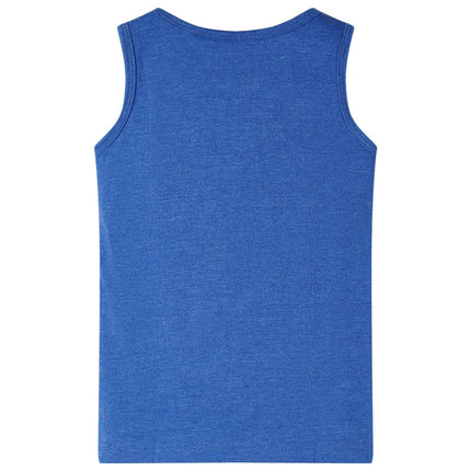 Tanktop til børn str. 92 blåmeleret