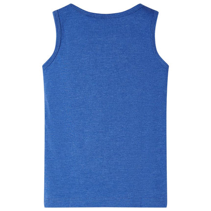 Tanktop til børn str. 104 blåmeleret