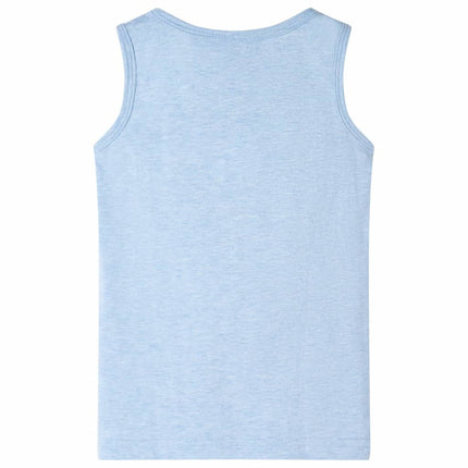 Tanktop til børn str. 116 blåmeleret