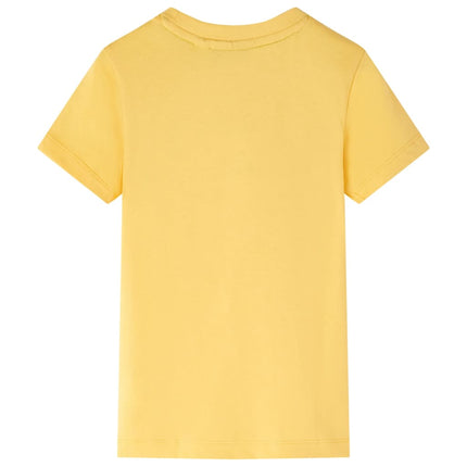 T-shirt til børn str. 92 lys okkergul