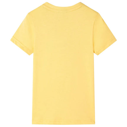 T-shirt til børn str. 128 okkergul