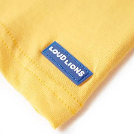 T-shirt til børn str. 128 okkergul