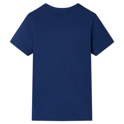 T-shirt til børn str. 116 mørkeblå
