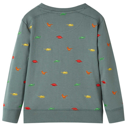 Sweatshirt til børn str. 104 kakifarvet