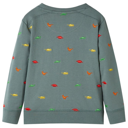 Sweatshirt til børn str. 128 kakifarvet