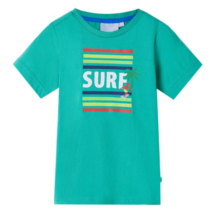 T-shirt til børn str. 140 grøn