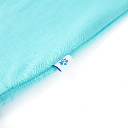 Kortærmet T-shirt til børn str. 116 akvamarinblå