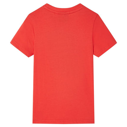 Kortærmet T-shirt til børn str. 140 rød