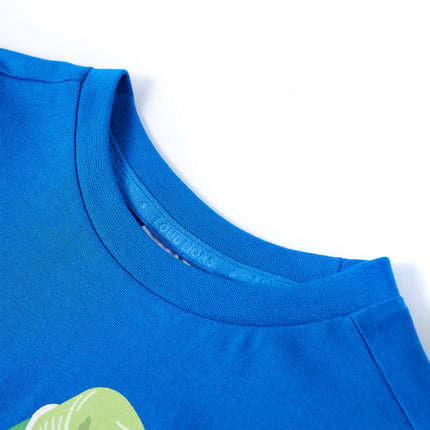 T-shirt til børn str. 128 lyseblå