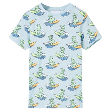 Pyjamas til børn str. 116 korte ærmer lyseblå
